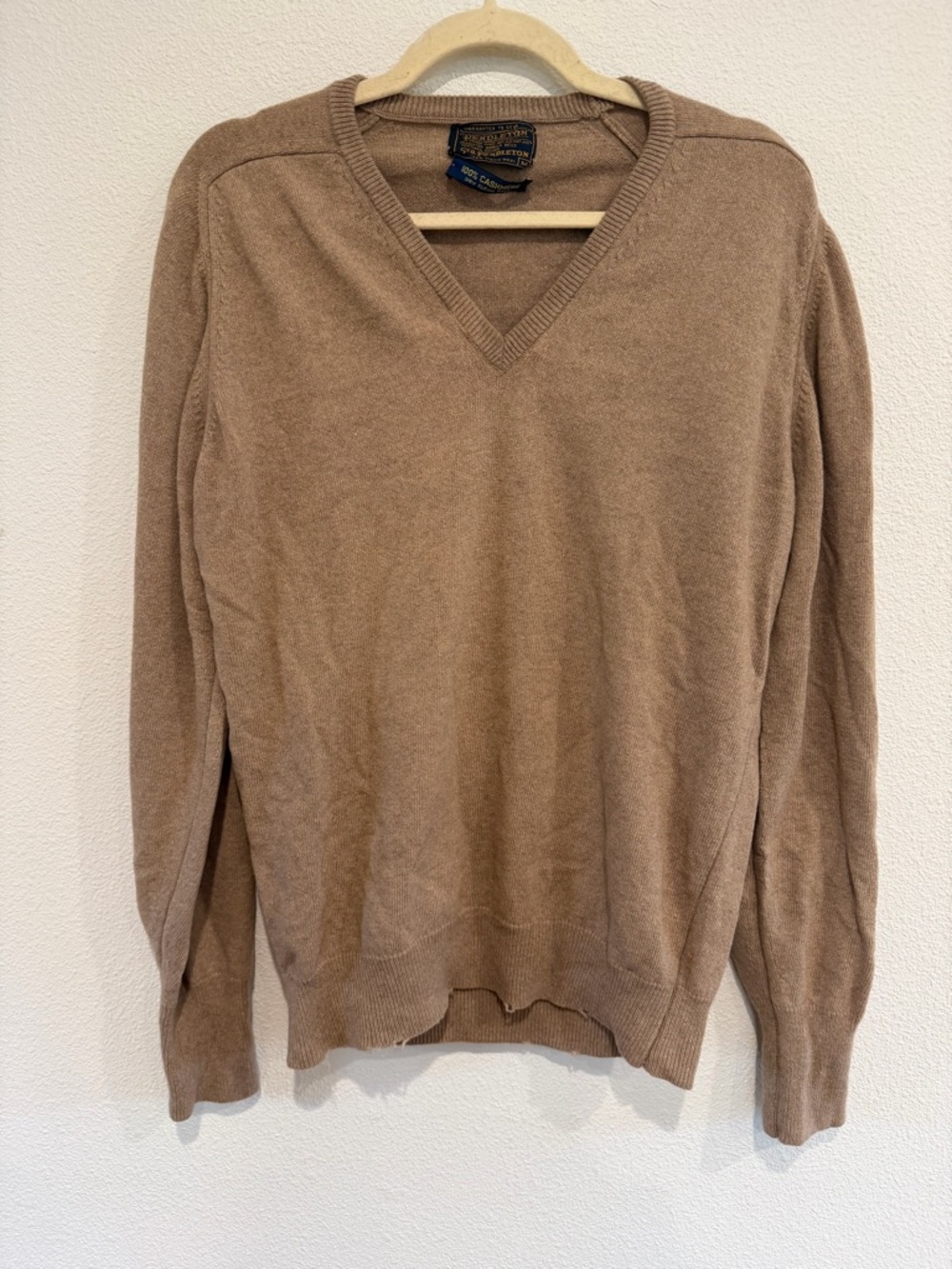 Pendleton Men’s V-Neck Sweater - Brown